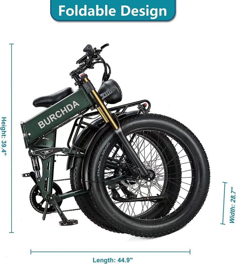 DAMSON Electric Bike 1000W Folding Ebike for Adult 48V 17.5AH Removable Battery 26X4Fat Tire up to 30MPH 68 Miles Long Range Off Road Beach Mountain Electric Bicycle with Dual Hydraulic Disc Brakes DAMSON Electric Bike 1000W Folding Ebike for Adult 48V 17.5AH Removable Battery 26X4Fat Tire up to 30MPH 68 Miles Long Range Off Road Beach Mountain Electric Bicycle with Dual Hydraulic Disc Brakes